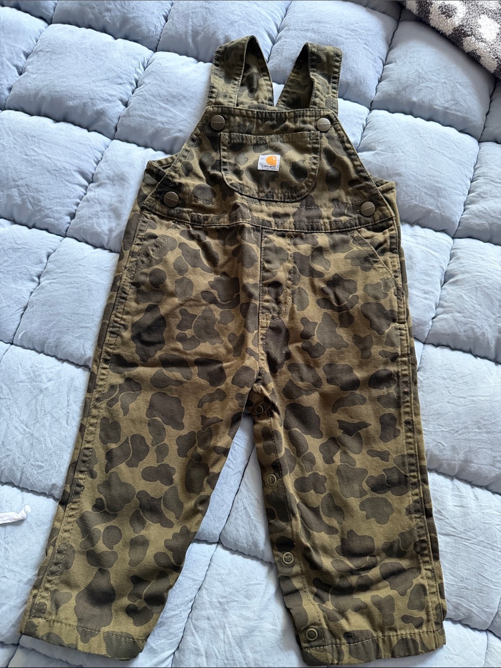 Carhartt Kids Olive & Dark Camo Overalls